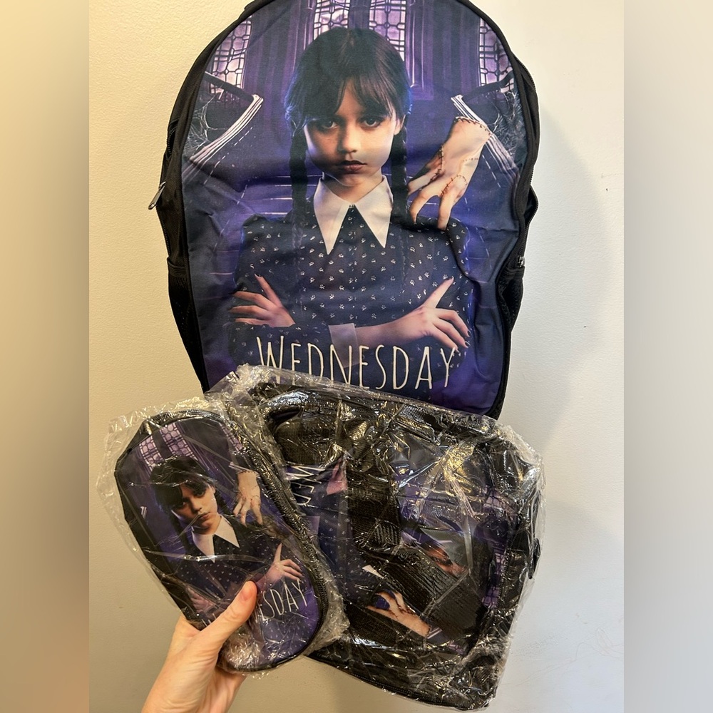 Wednesday Addams Backpack Set